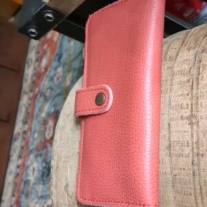 Portland Leather Goods Bifold Wallet in Watermelon